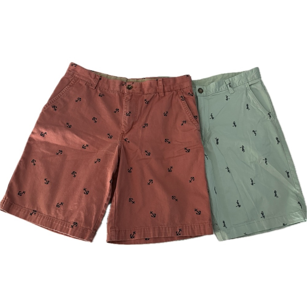 🔥Bundle🔥 IZOD Tropical Nautical Theme Shorts Anchor & Hula Girl Print Mens Sz 34